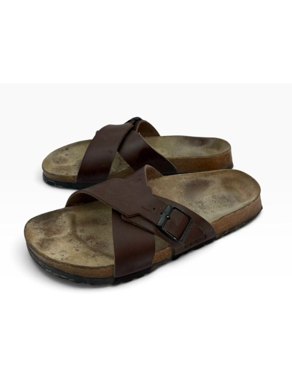 -Birkies by Birkenstock Santosa Sandals Womens Size 41 Brown Leather Comfort